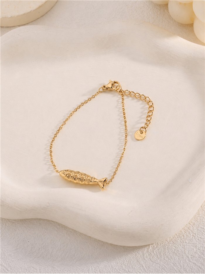 Pulsera pez calado de acero