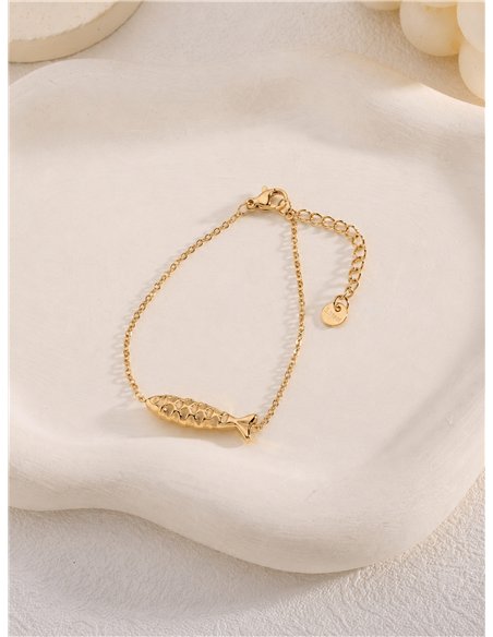 Pulsera pez calado de acero