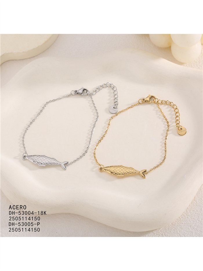 Pulsera pez escamas de acero
