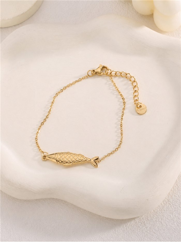Pulsera pez escamas de acero