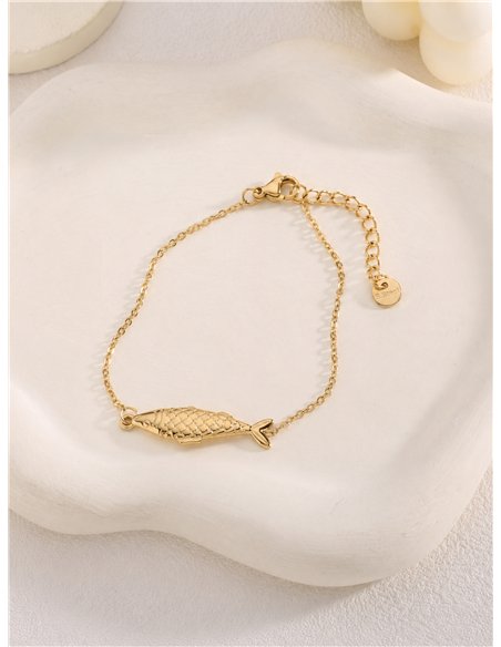 Pulsera pez escamas de acero