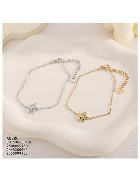 Pulsera estrella de mar de acero