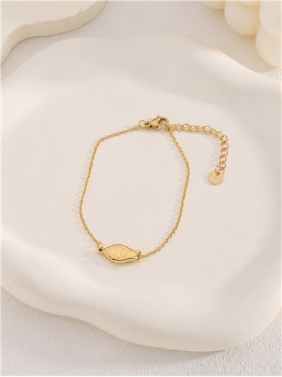 Stainless steel minimalist fish bracelet