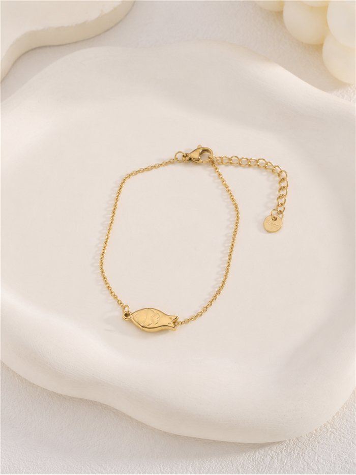 Pulsera pez minimalista de acero