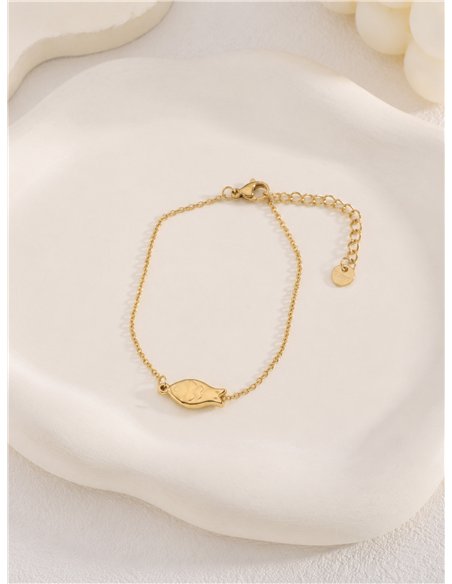 Pulsera pez minimalista de acero