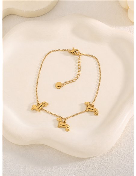 Pulsera perros salchicha de acero