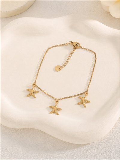 Dreifaches Seestern-Armband aus Stahl