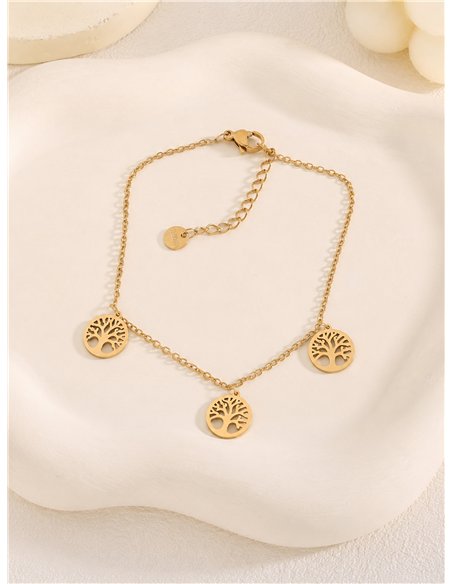 Pulsera árbol de la vida de acero