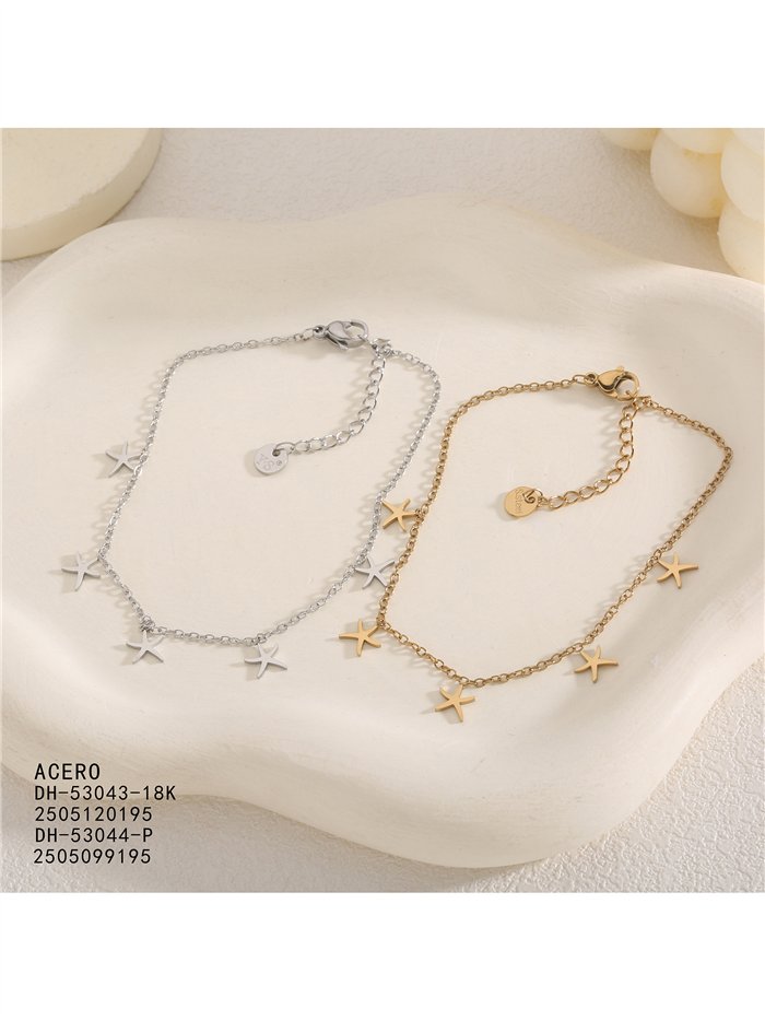 Pulsera estrellas de mar de acero