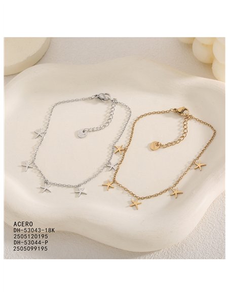 Pulsera estrellas de mar de acero