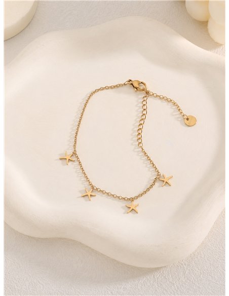 Pulsera estrellas de mar de acero