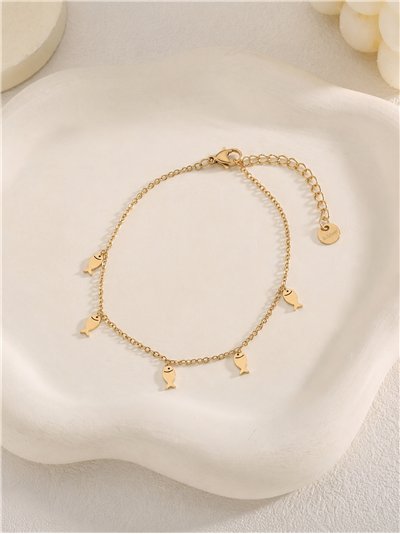 Bracelet en acier en forme de poisson