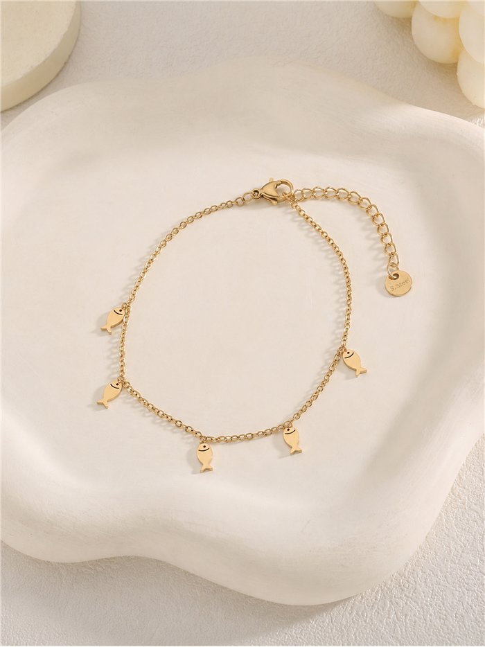 Bracelet en acier en forme de poisson