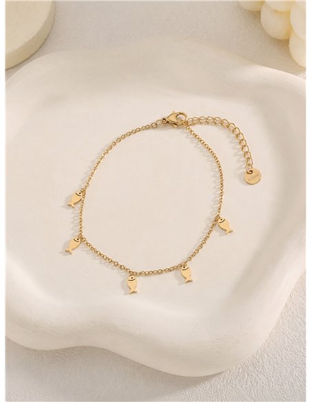 Bracelet en acier en forme de poisson