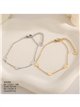 Pulsera triple corazón de acero