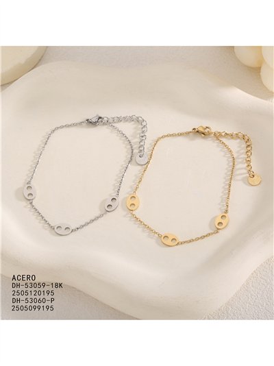 Pulsera eslabones ovalados de acero 2