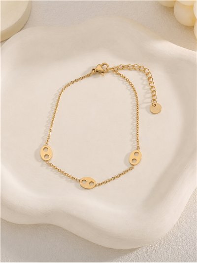 Pulsera eslabones ovalados de acero