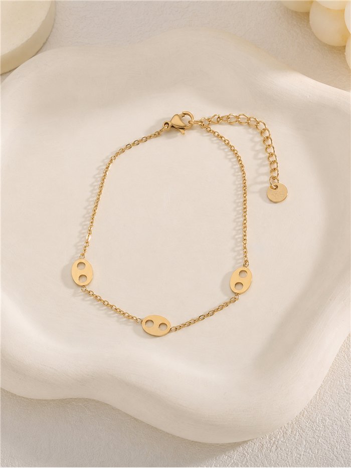 Pulsera eslabones ovalados de acero