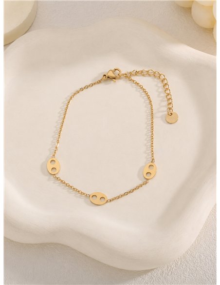 Pulsera eslabones ovalados de acero