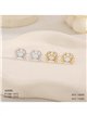 Boucles d'oreilles crabe en émail blanc