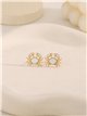 Boucles d'oreilles crabe en émail blanc