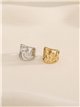 Ear cuff floral calado de acero