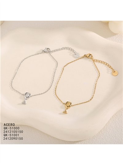 Feines Stahlkettenarmband mit Tassenanhänger 2