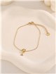 Pulsera de cadena fina de acero con colgante de copa