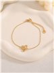 Pulsera de cadena con flor y circonita