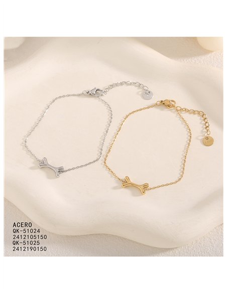 Pulsera de cadena con hueso