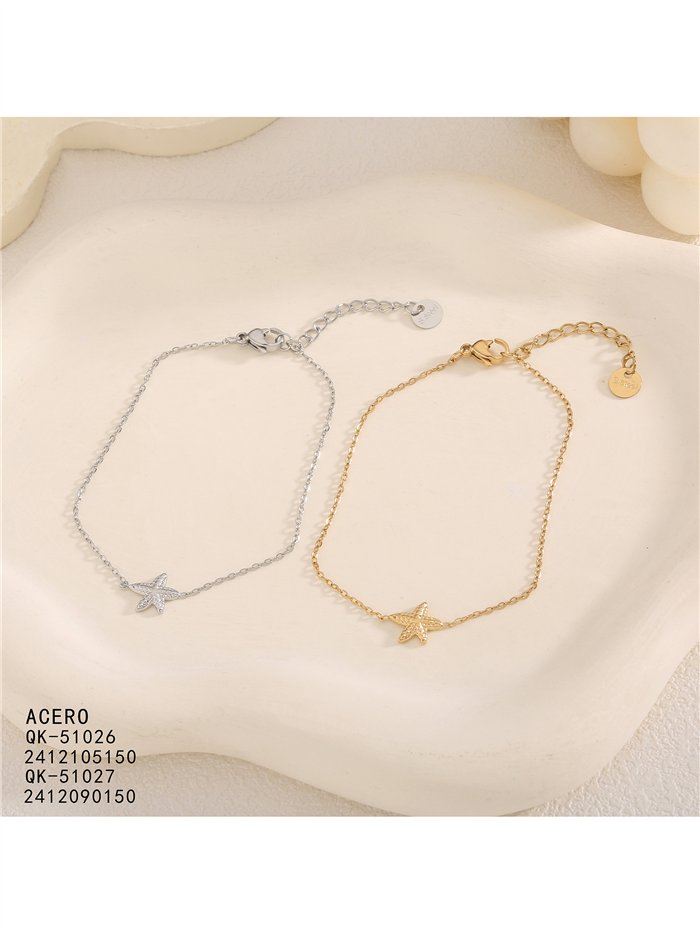 Pulsera de cadena con estrella de mar