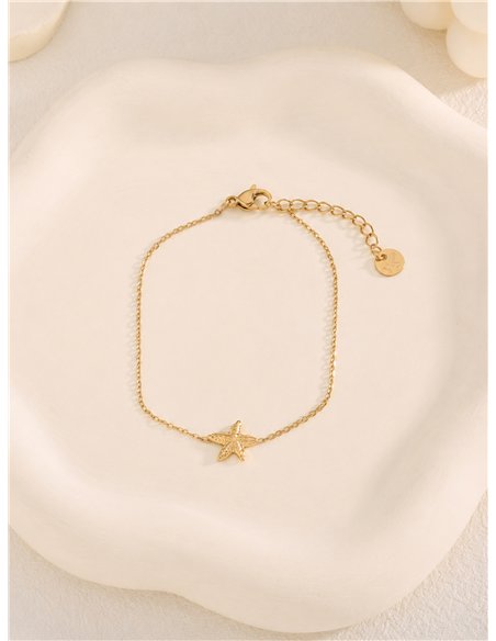 Pulsera de cadena con estrella de mar