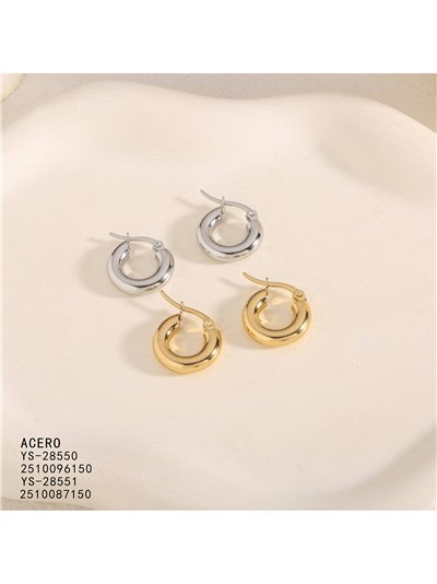Pendientes de aro tubo grueso mini 2