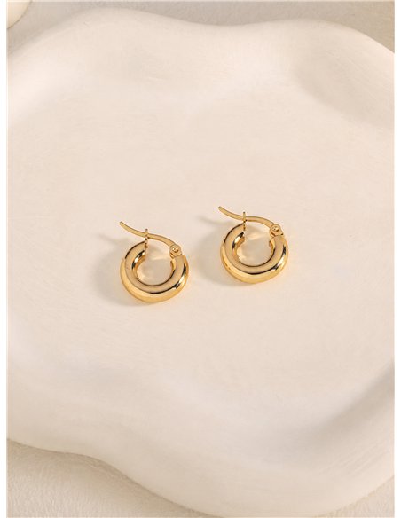 Pendientes de aro tubo grueso mini