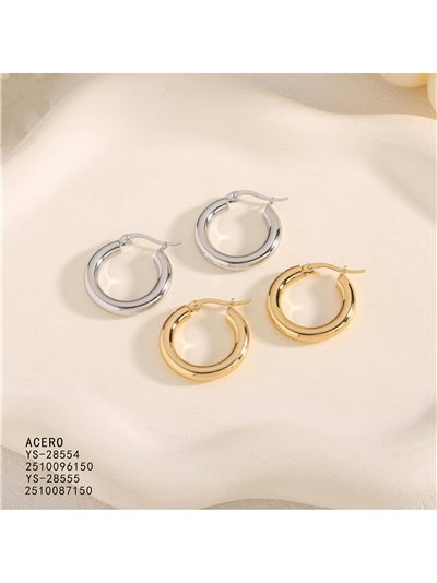 Pendientes de aro tubo grueso maxi 2