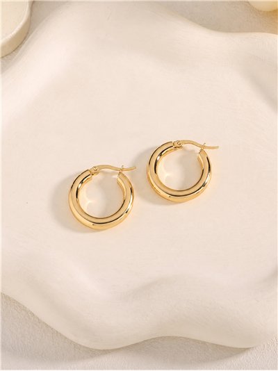 Pendientes de aro tubo grueso maxi