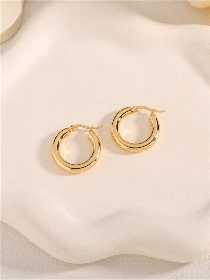 Pendientes de aro tubo grueso maxi