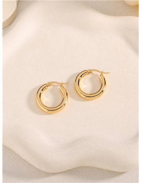 Pendientes de aro tubo grueso maxi