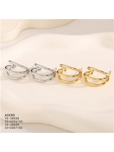 Pendientes de aro triple mini 2