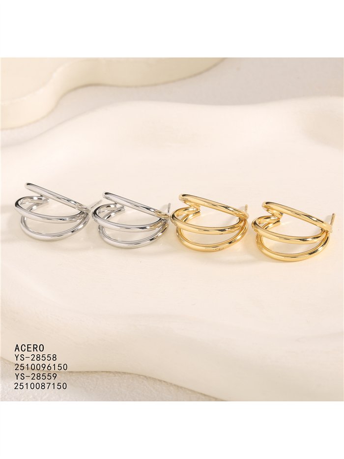 Pendientes de aro triple mini