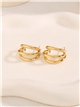Pendientes de aro triple mini