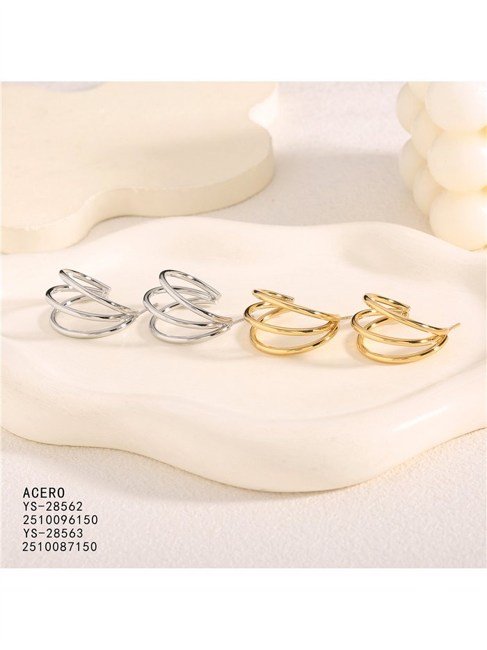 Pendientes de aro triple maxi