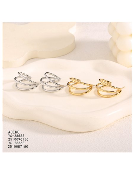 Pendientes de aro triple maxi