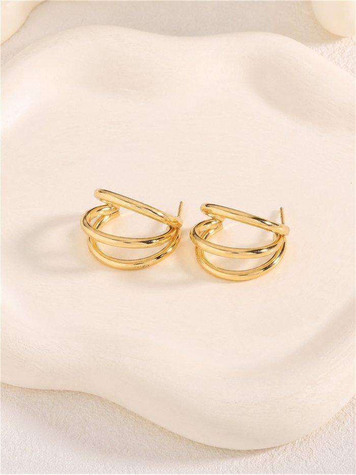 Pendientes de aro triple maxi