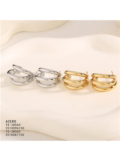 Pendientes de aro triple grueso 2