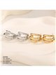 Pendientes de aro triple grueso