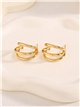 Pendientes de aro triple grueso