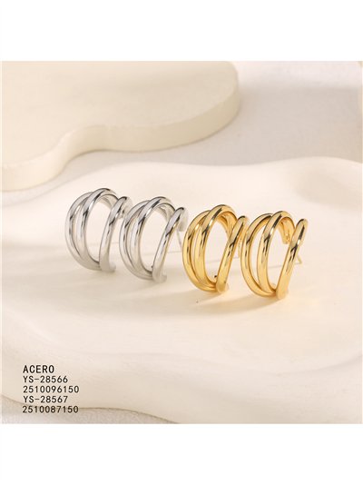 Pendientes de aro espiral triple 2