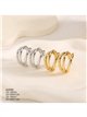 Pendientes de aro espiral triple