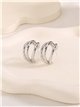Pendientes de aro espiral triple